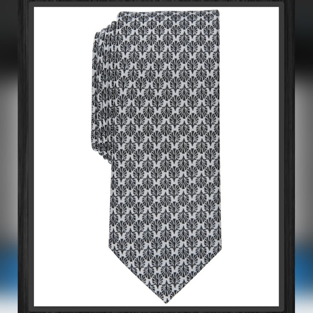 Bar III Slim Conroy Neat Botanical Tie